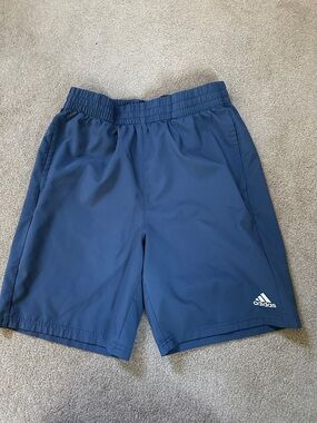 Adidas Dusty Blue Athletic Shorts with Pockets - Boys size XL
